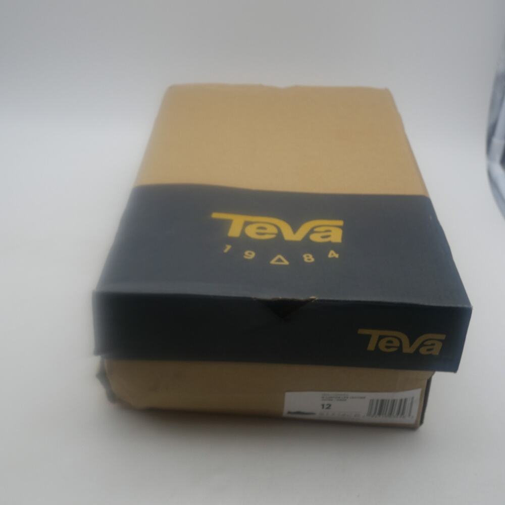 NEW Teva Canyon Life Men's 12 Leather Loafer Tie Up Shoes Dark Gull Grey - Picture 12 of 12